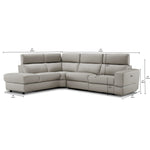 Bianca 3-Piece Power Sectional with Left Facing Chaise - Cream