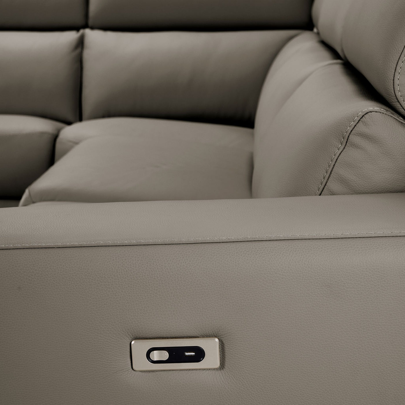 Bianca 3-Piece Power Sectional with Left Facing Chaise - Tan