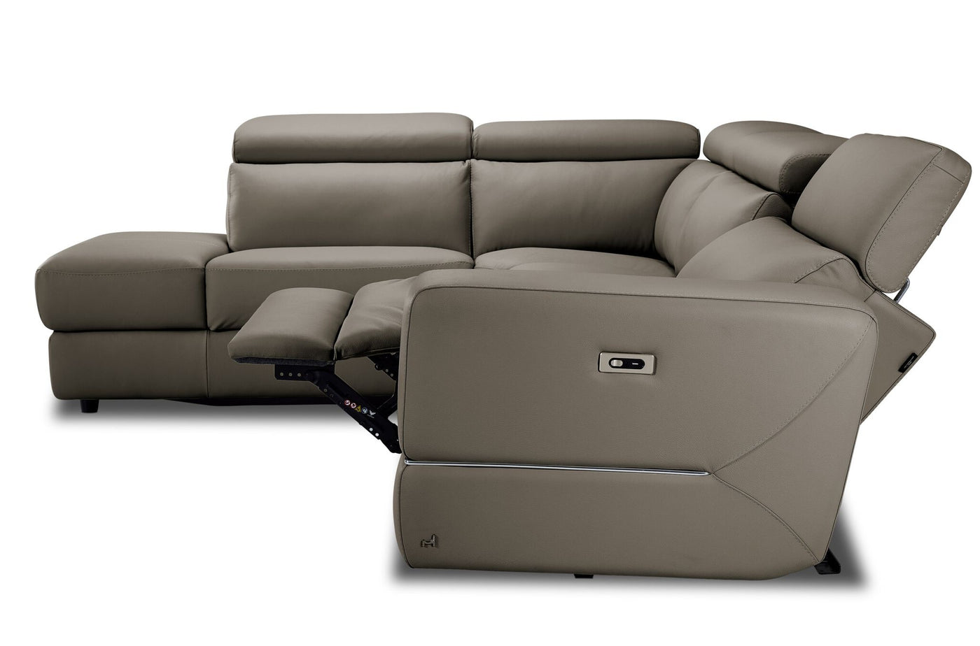 Bianca 3-Piece Power Sectional with Left Facing Chaise - Tan