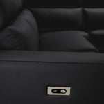 Bianca 3-Piece Power Sectional with Right Facing Chaise - Dark Grey