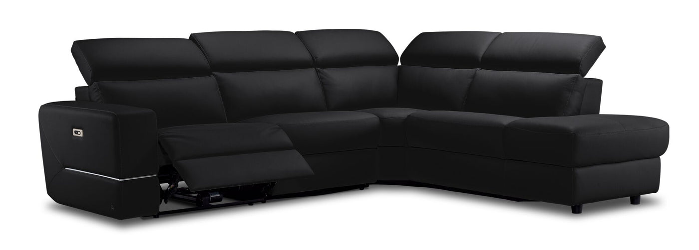 Bianca 3-Piece Power Sectional with Right Facing Chaise - Dark Grey
