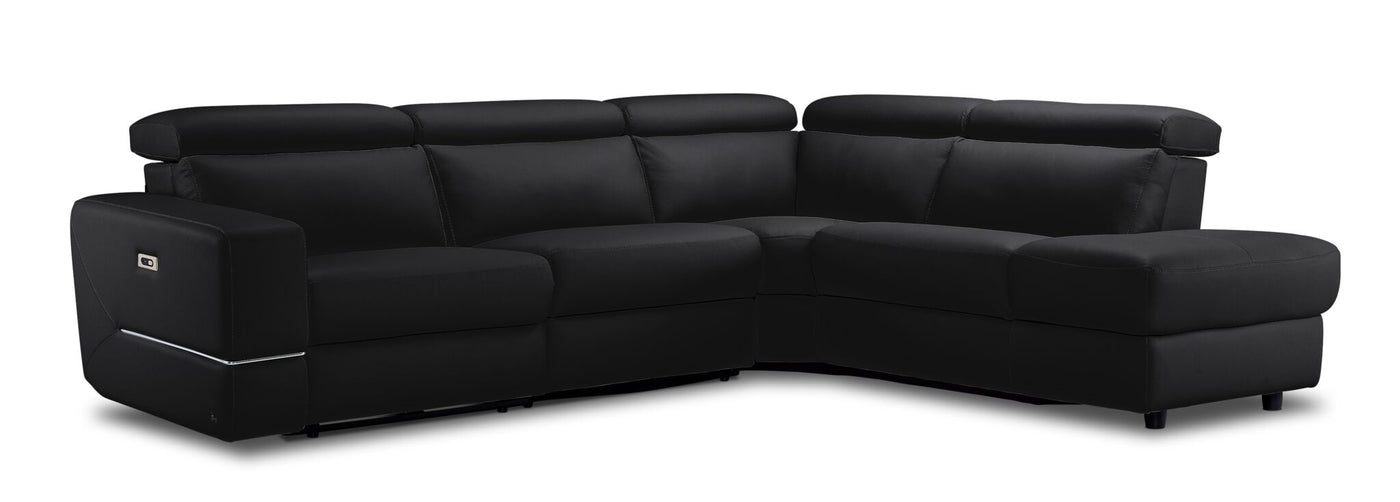 Bianca 3-Piece Power Sectional with Right Facing Chaise - Dark Grey