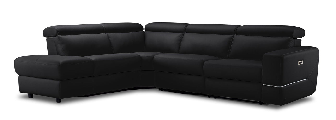 Bianca 3-Piece Power Sectional with Left Facing Chaise - Dark Grey