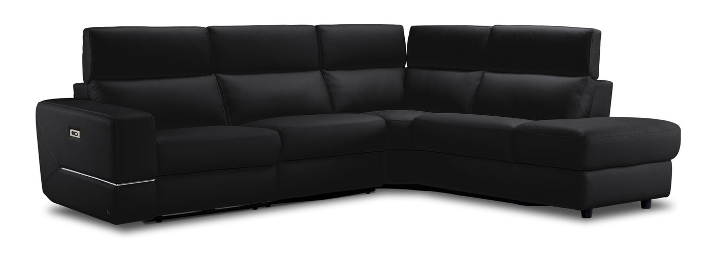 Bianca 3-Piece Power Sectional with Right Facing Chaise - Dark Grey