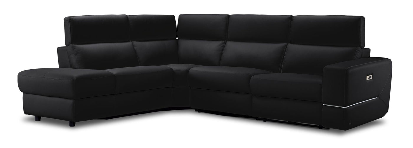 Bianca 3-Piece Power Sectional with Left Facing Chaise - Dark Grey