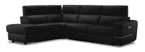 Bianca 3-Piece Power Sectional with Left Facing Chaise - Dark Grey