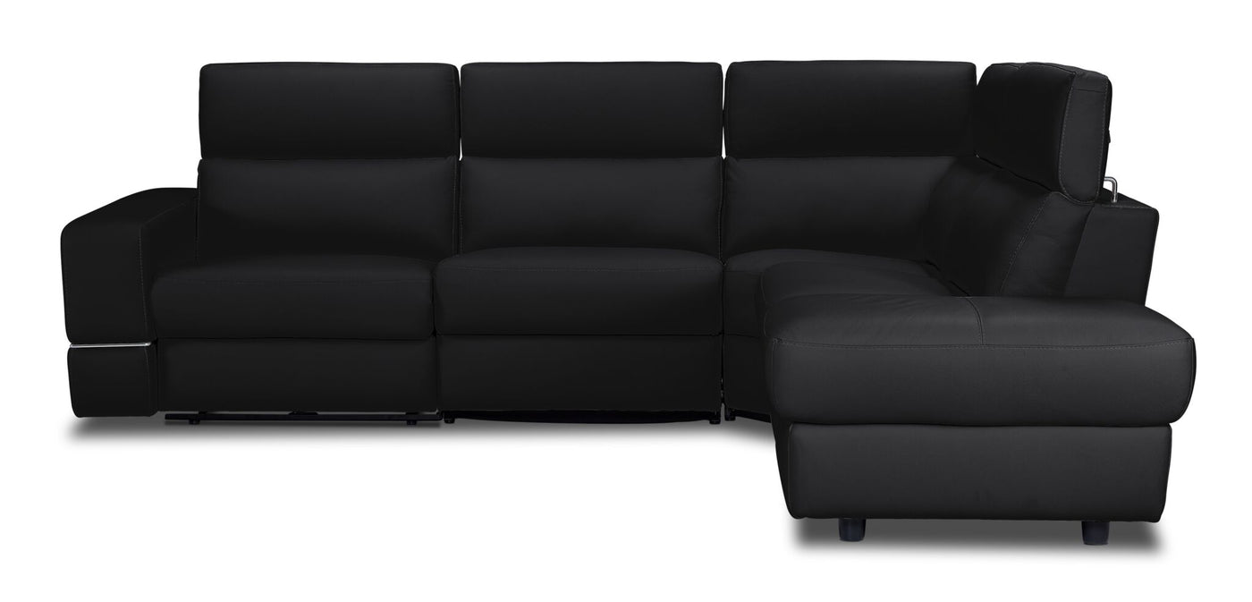Bianca 3-Piece Power Sectional with Right Facing Chaise - Dark Grey