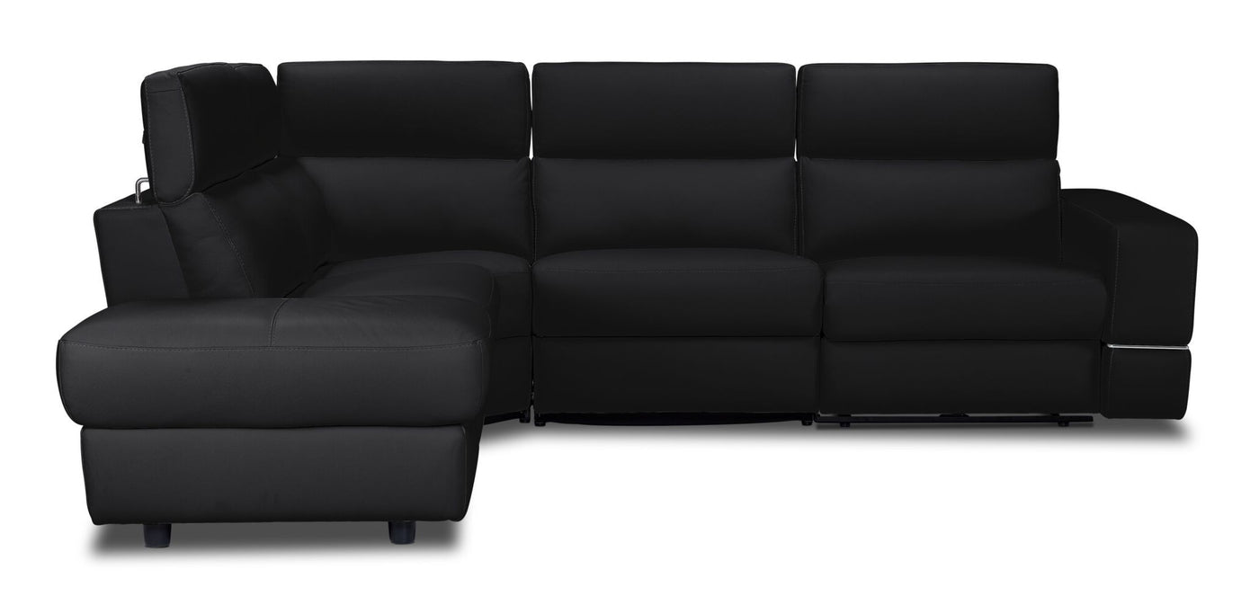 Bianca 3-Piece Power Sectional with Left Facing Chaise - Dark Grey