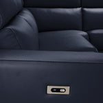 Bianca 3-Piece Power Sectional with Right Facing Chaise - Navy Blue