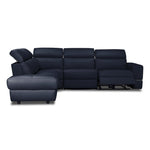Bianca 3-Piece Power Sectional with Left Facing Chaise - Navy Blue