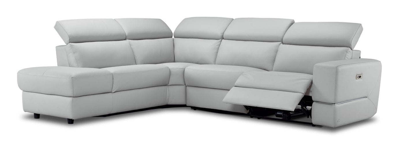 Bianca 3-Piece Power Sectional with Left Facing Chaise - White