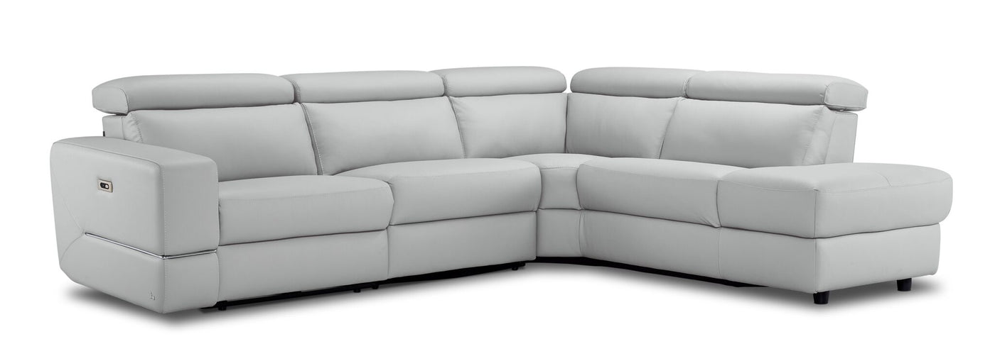 Bianca 3-Piece Power Sectional with Right Facing Chaise - White