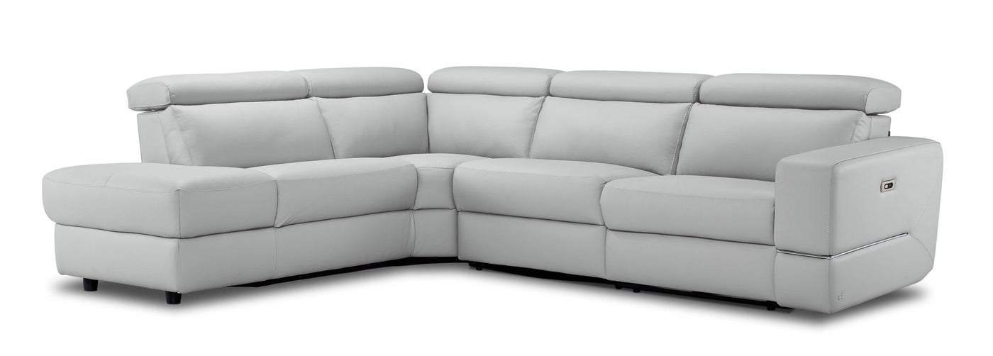 Bianca 3-Piece Power Sectional with Left Facing Chaise - White