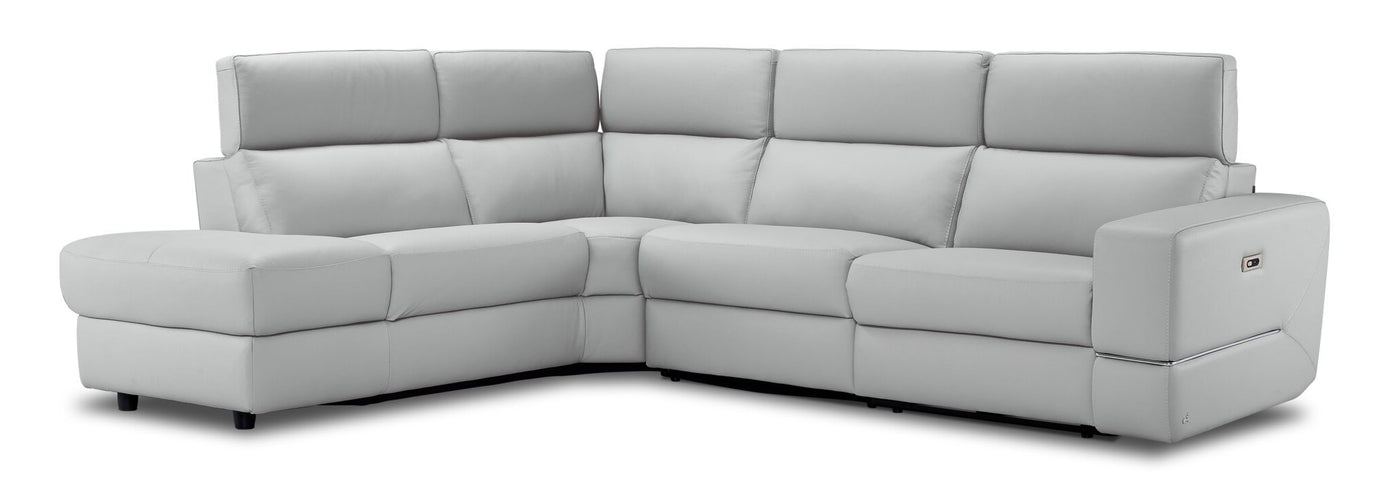 Bianca 3-Piece Power Sectional with Left Facing Chaise - White