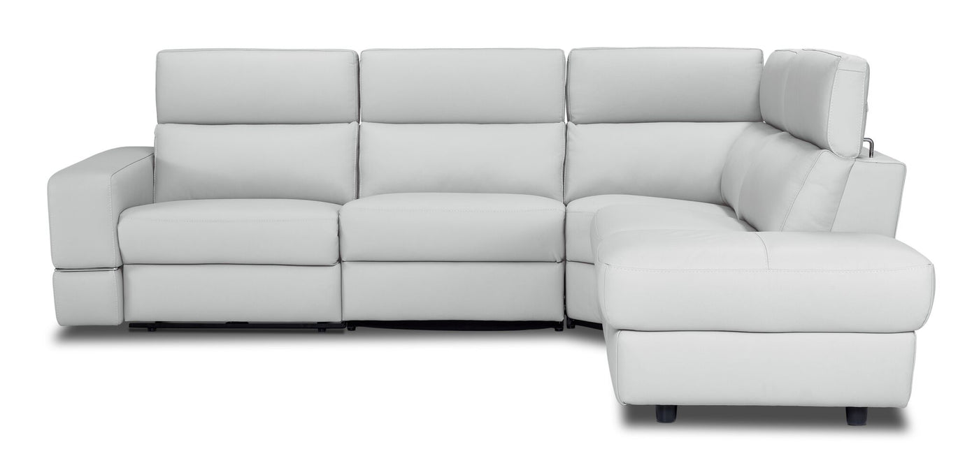 Bianca 3-Piece Power Sectional with Right Facing Chaise - White
