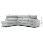 Bianca 3-Piece Power Sectional with Left Facing Chaise - White