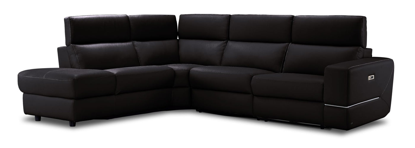 Bianca 3-Piece Power Sectional with Left Facing Chaise - Chocolate