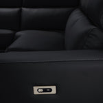 Bianca 3-Piece Power Sectional with Left Facing Chaise - Black
