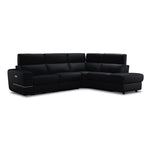 Bianca 3-Piece Power Sectional with Right Facing Chaise - Black