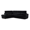 Bianca 3-Piece Power Sectional with Left Facing Chaise - Black