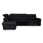 Bianca 3-Piece Power Sectional with Left Facing Chaise - Black