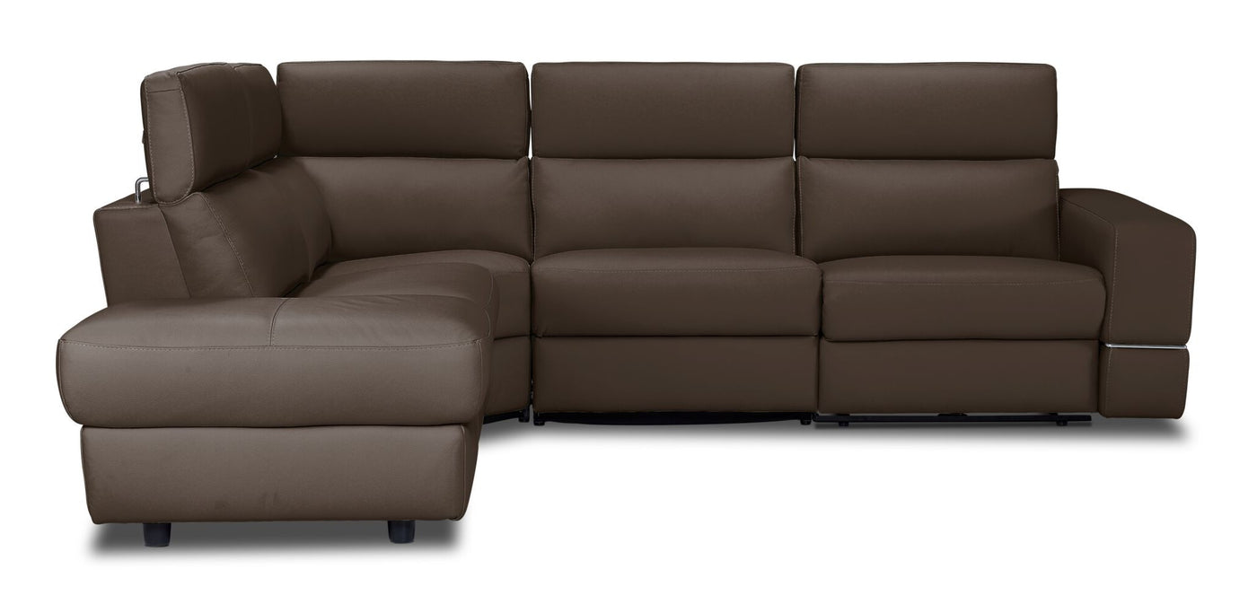 Bianca 3-Piece Power Sectional with Left Facing Chaise - Taupe