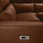 Bianca 3-Piece Power Sectional with Right Facing Chaise - Cognac
