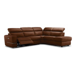 Bianca 3-Piece Power Sectional with Right Facing Chaise - Cognac