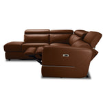 Bianca 3-Piece Power Sectional with Left Facing Chaise - Cognac