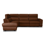 Bianca 3-Piece Power Sectional with Left Facing Chaise - Cognac