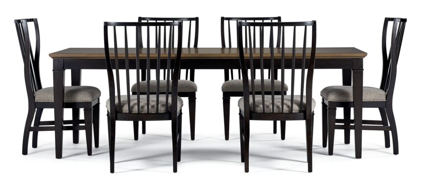 Greyridge Farm 7-Piece Extendable Dining Set - Black