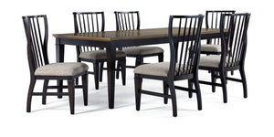 Greyridge Farm 7-Piece Extendable Dining Set - Black