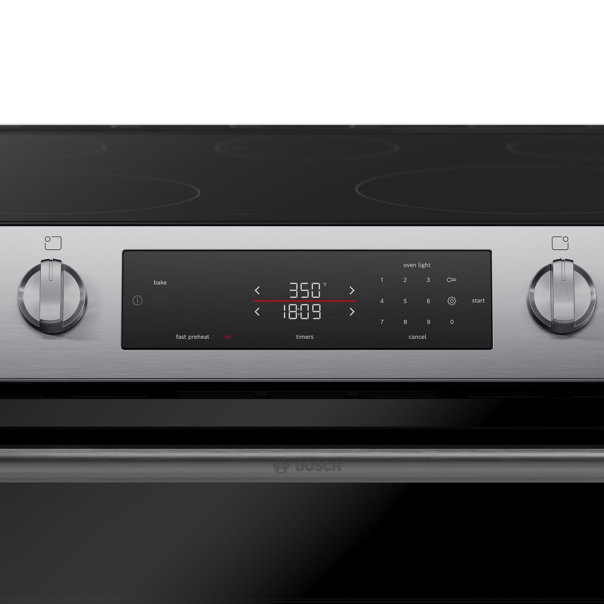 Bosch Stainless Steel 100 Series Slide-In Electric Range (5.8 Cu. Ft) - HEF1050MC