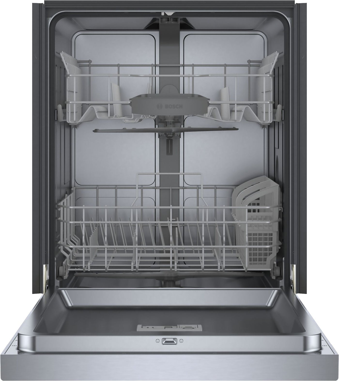 Bosch Fingerprint Resistant Brushed Steel Built-In 100 Series Dishwasher with Home Connect (48 dBA) - SHE41CM5N