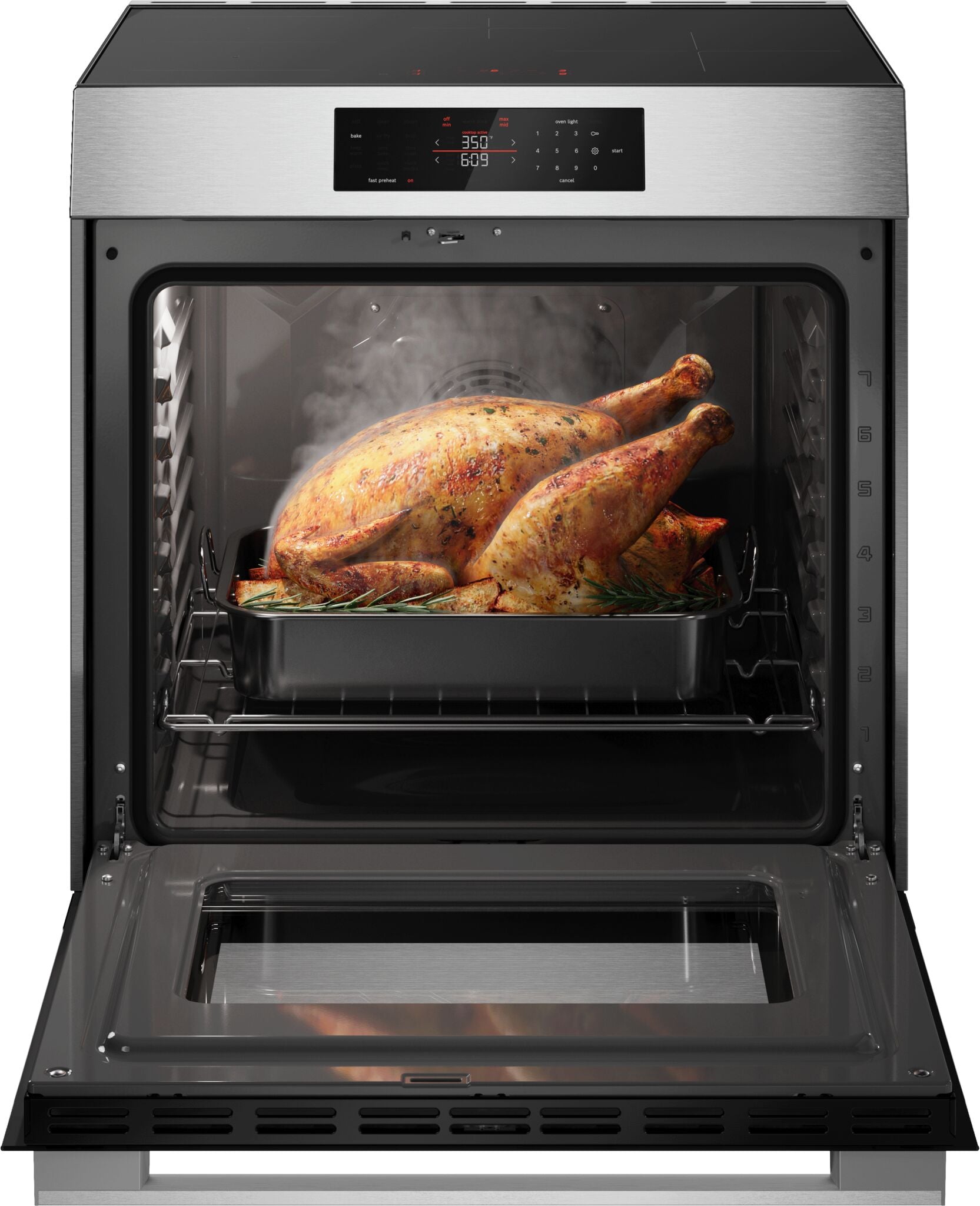 Bosch 30" Stainless Steel 300 Series Electric Freestanding Range (5.8 Cu. Ft.) - HIF3050MC