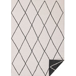 Bristol 5'3" x 7'7" White Black Trellis Reversible Area Rug - White