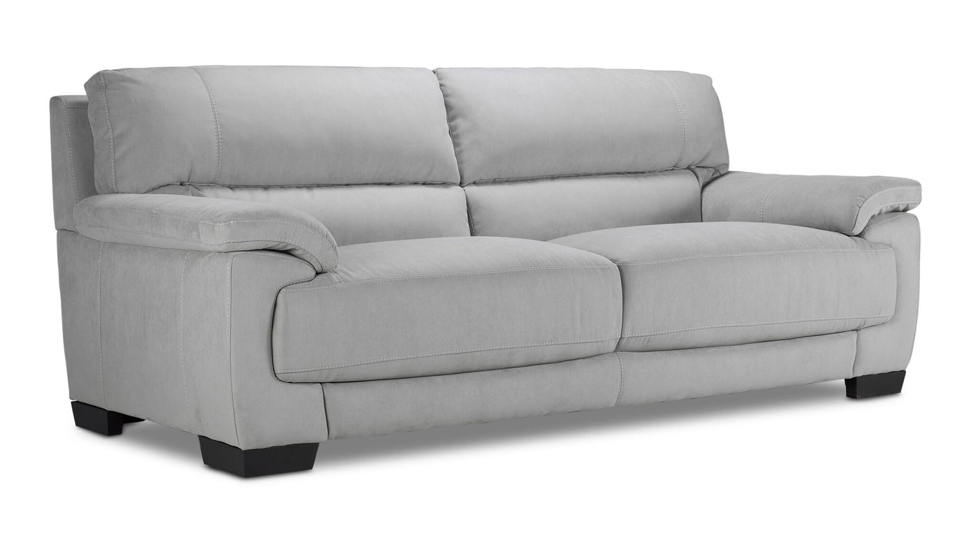 Brody Sofa and Loveseat Set - Silver Grey