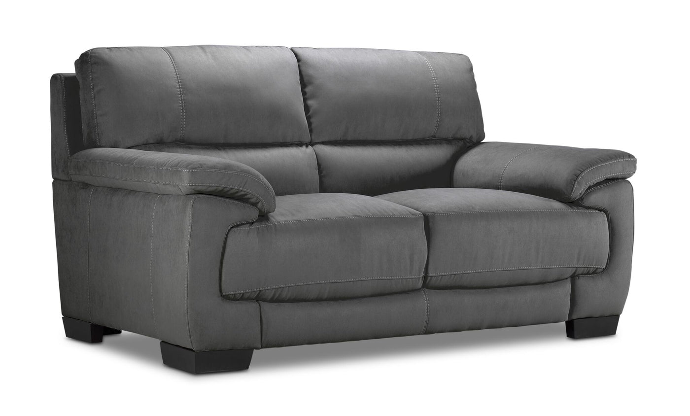 Brody Sofa and Loveseat Set - Dark Grey