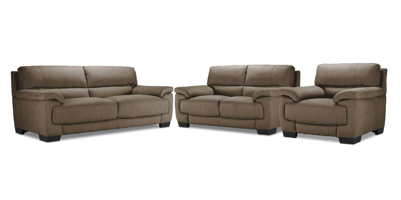 Brody Sofa, Loveseat and Chair Set - Taupe