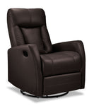 Bronco Swivel Glider Recliner - Dark Brown