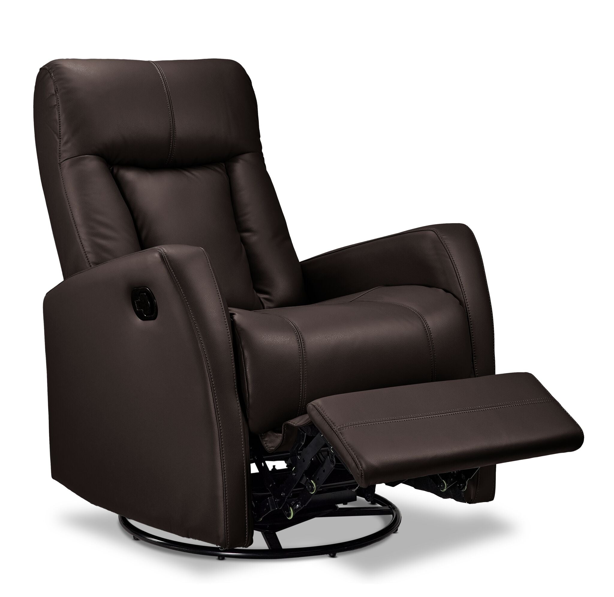 Bronco Swivel Glider Recliner - Dark Brown