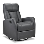 Bronco Swivel Glider Recliner - Dark Grey