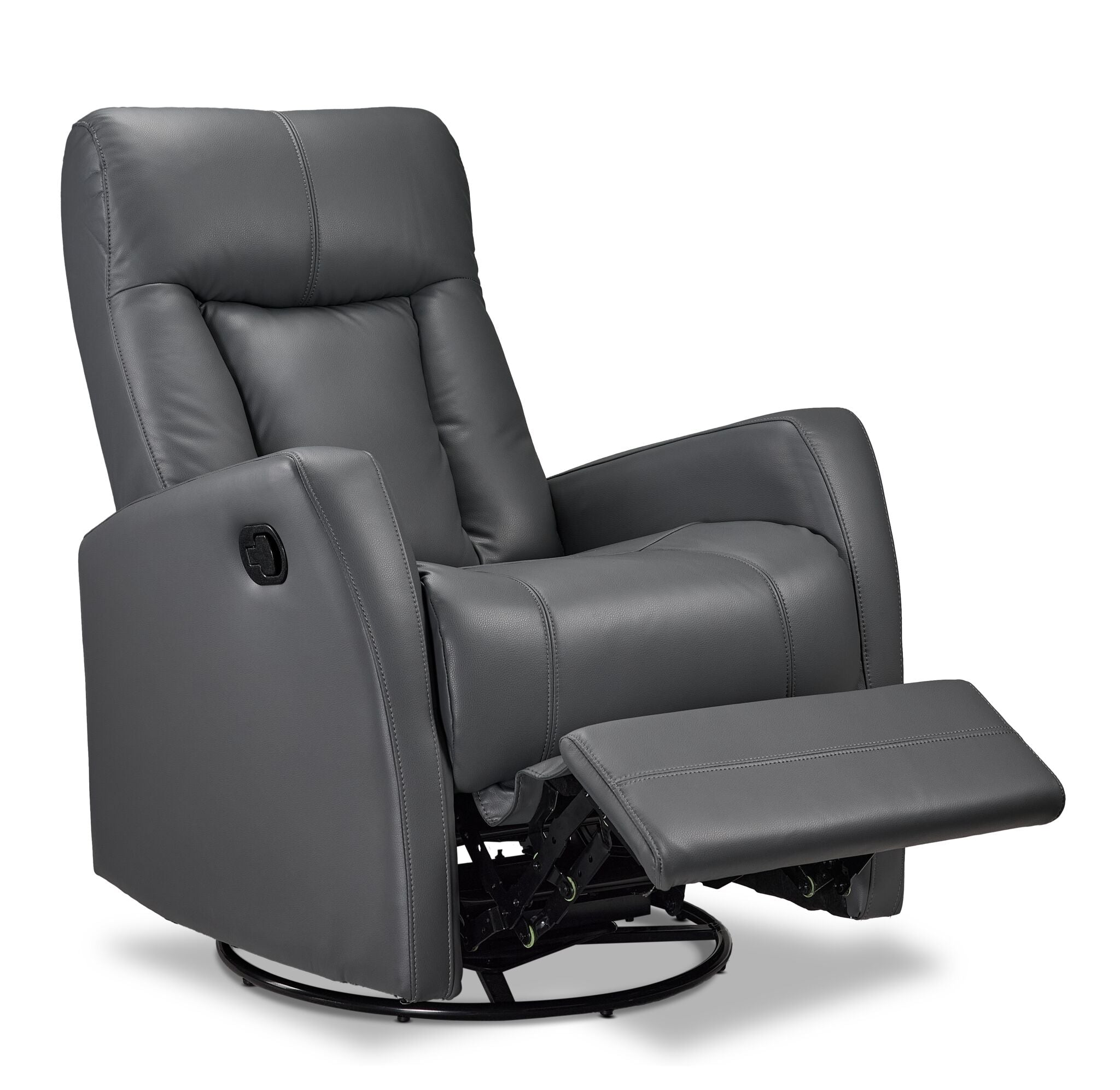 Bronco Swivel Glider Recliner - Dark Grey