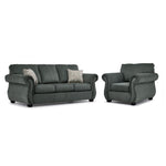 Brooklyn Sofa and Chair Set - Green