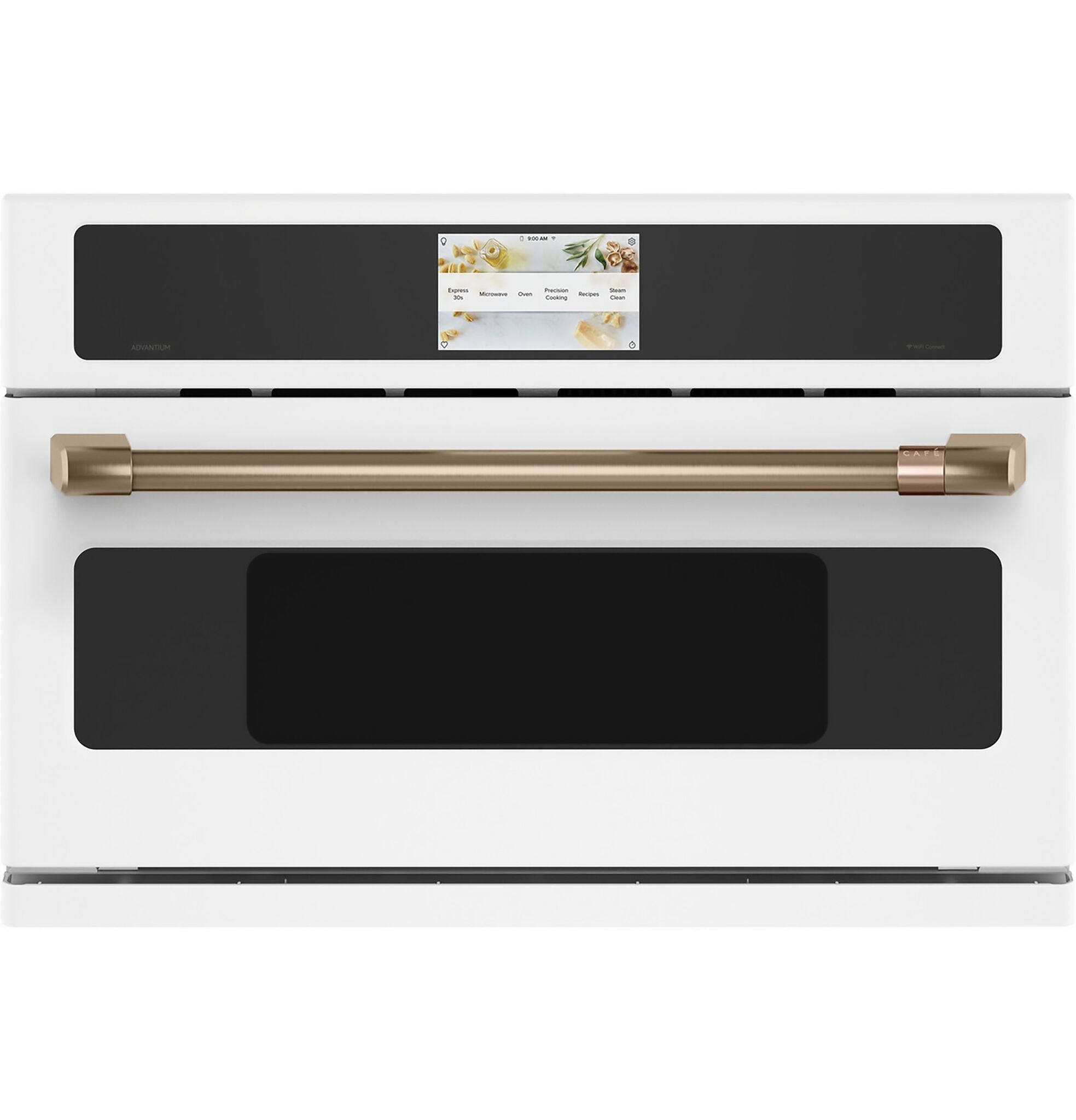 Café Matte White 30" Smart Five-in-One Wall Oven with 120V Advantium® Technology - CSB913P4VW2