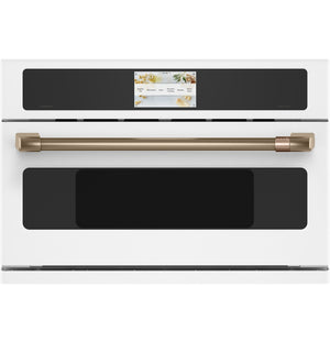 Café Matte White 30" Smart Five-in-One Wall Oven with 120V Advantium® Technology - CSB913P4VW2