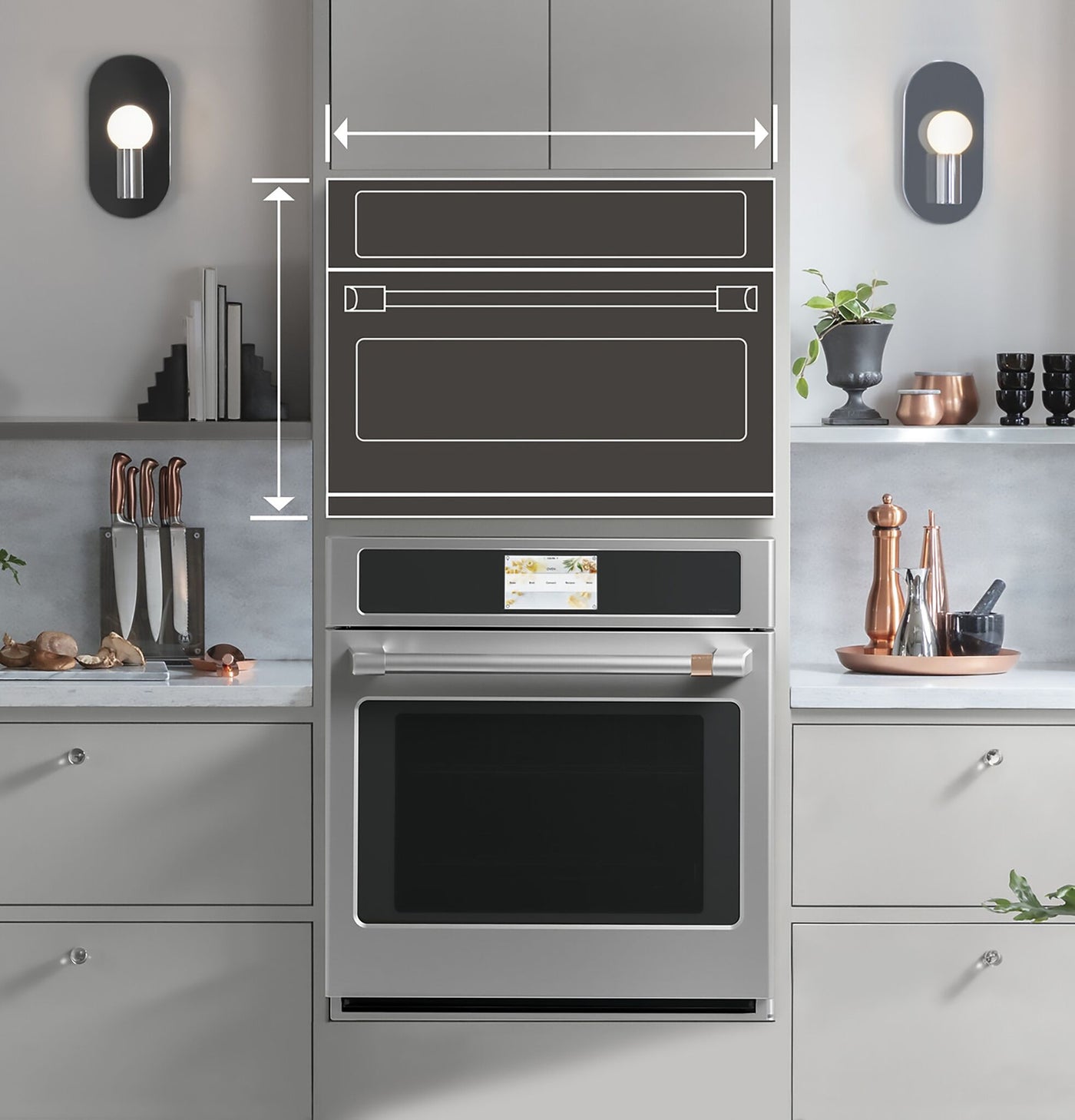 Café Stainless Steel 30" Smart Five-in-One Wall Oven with 120V Advantium® Technology - CSB913P2VS1