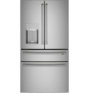 Café 35.75" 22.3 Cu. Ft. Stainless Steel Smart Counter-Depth 4-Door French Door Refrigerator - CXE22DP2PS1