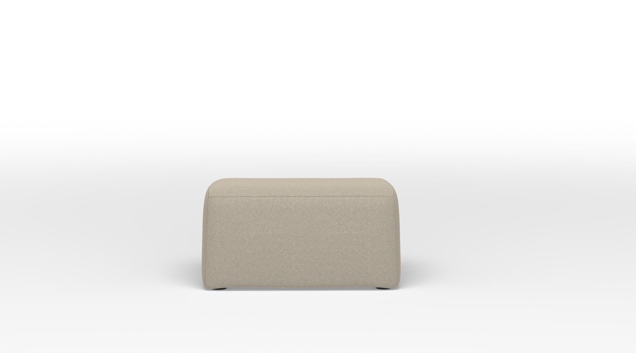Caleb Square Ottoman - Patina Light Grey