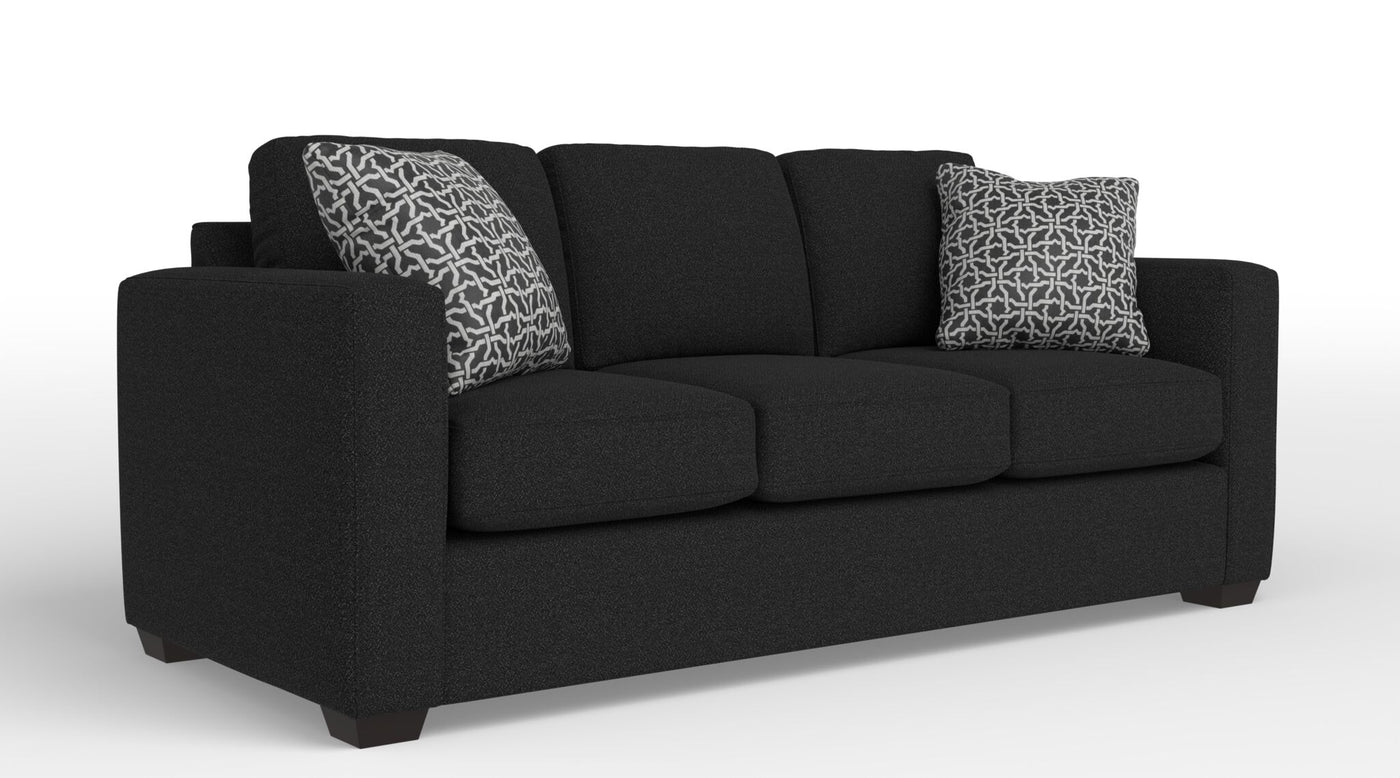 Caleb Queen Sofa Bed with Innerspring Mattress - Sutton Black
